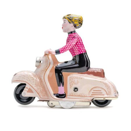 צעצוע פח - סקוטרית ורודה