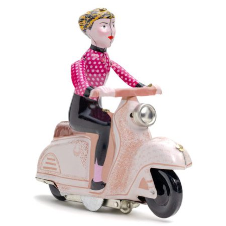 צעצוע פח - סקוטרית ורודה