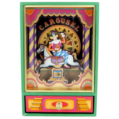 תיבת נגינה - ליצן רוכב על סוס קטן