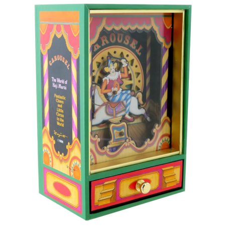 תיבת נגינה ליצן רוכב על סוס גדול