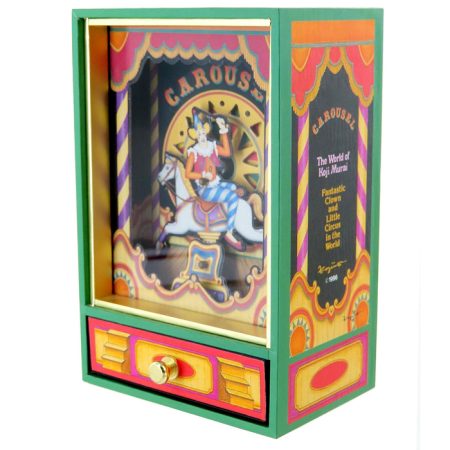 תיבת נגינה ליצן רוכב על סוס גדול