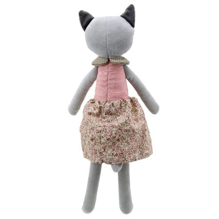 בובת חתולה עם חצאית ורודה