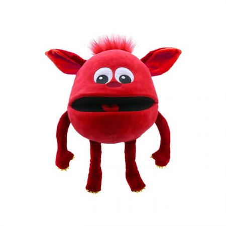 בובת כפפה מפלצת אדומה