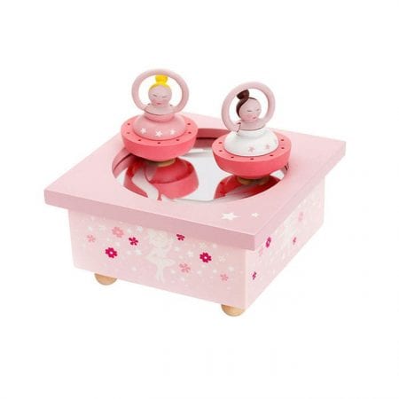 תיבת נגינה לתינוקות בלרינה ורודה