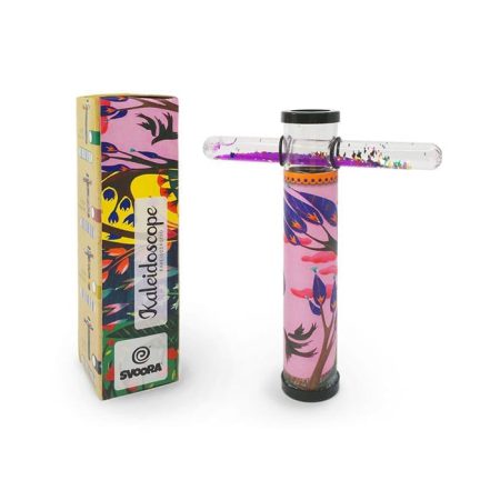 קליידוסקופ מקל שמן ורוד הדפס פרחים