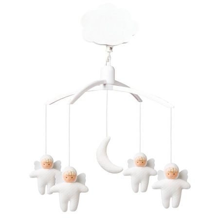 מובייל מנגן לתינוקות מלאכים לבן