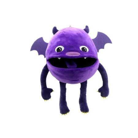 בובת כפפה מפלצת סגולה עם כנפיים