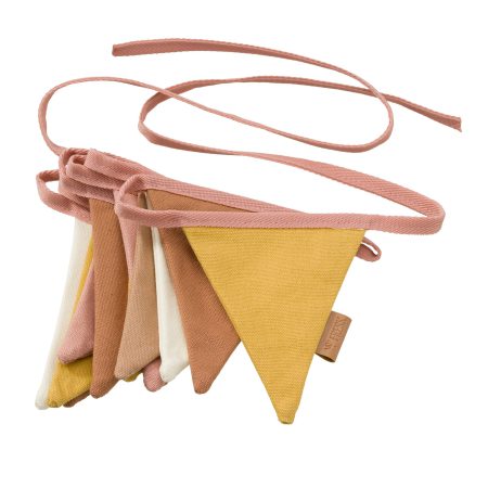 שרשרת דגלים מבד - ורוד