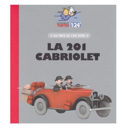 טין טין - מכונית אספנות פיג'ו אדומה גג נפתח