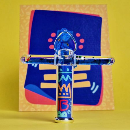 קליידוסקופ מקל שמן מיני - כחול