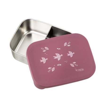 קופסת אוכל נירוסטה וסיליקון - ציפורים