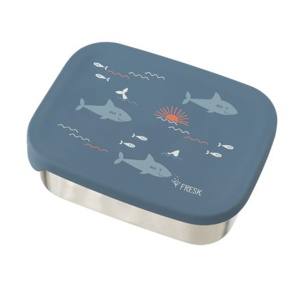 קופסת אוכל נירוסטה וסיליקון - כרישים